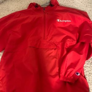 Red Champion Windbreaker